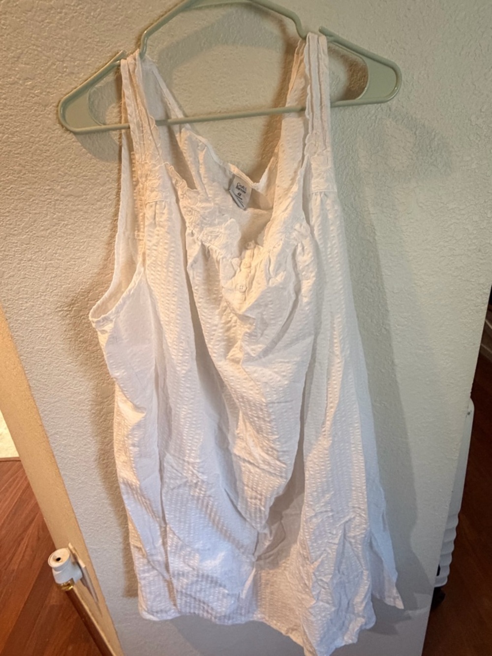 croft & barrow White Lace-Trim Camisole Tank